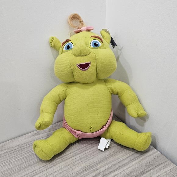 Shrek The Third SET OF 2 Baby Ogre Felicia Plush Doll DreamWorks Nanco Green - Picture 9 of 14